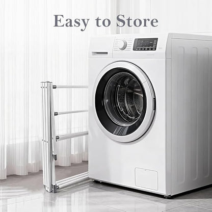Foldable Clothes Drying Rack with 4 Hangers, Portable Extendable Laundry Drying Rack for Indoor Air Drying Clothing, 41"x29"x14", White