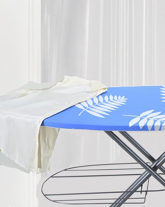 SheeChung Ironing Board Cover and Pad 15x54,Thick Ironing Board Cover with Padding Standard Size,Heavy Duty Iron Pad Cover with Elastic Edge & Adjustable Fastener,Full Size Scorch Resistant Padding