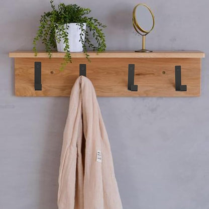 Hooks for Hanging Stainless Steel Heavy Duty Coat Hook Wall Hooks Robe Hanger Hooks Hanging Hat Key Holder for Towel and Bags Indoor Outdoor (Square, Large)
