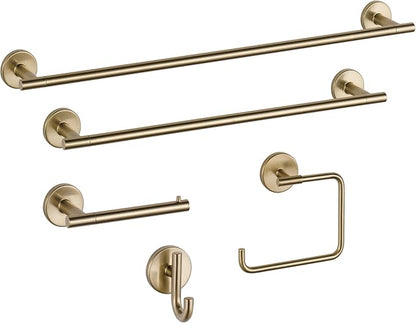Delta Trinsic (1-Pack) Hand Towel Holder Champagne Bronze Towel Racks for Bathroom Wall Square Towel Ring Holder for Bath Towel Hanger for Kitchen, Bathroom Accessories 759460-CZ