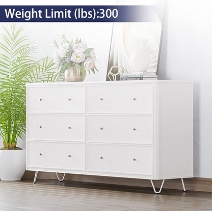 SMARTSTANDARD 4 Inch Heavy Duty Hairpin Furniture Legs, Metal Home DIY Projects for Nightstand, Coffee Table, Desk, etc with Rubber Floor Protectors White 4PCS