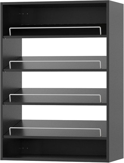 ROOMTEC 19.5" Shoe Shelf Short Tower Closet Unit, Modular Closet System with Shelf, Wardrobe Organizer for Bedroom or Walk-in Closet, Wall Mounted, Customizable Clothes Storage Unit, Black
