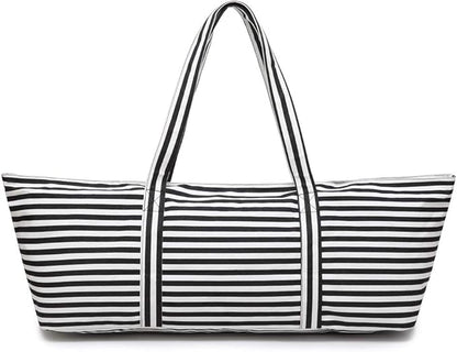 Large Yoga Mat Bag for Women Men, Travel Gym Bag for Pilates Office Beach Workout, Yoga Mat Tote Carrier with Mat Strap for 1/4" 1/2" Thick Exercise Yoga Mat