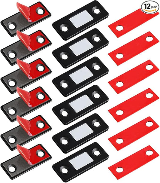 Cabinet Magnetic Catch Jiayi 6 Pack Ultra Thin Cabinet Door Magnets Stick on Drawer Magnets Cabinet Latch Magnetic Closures for Cabinets Kitchen Closet Door Closing Magnetic Door Catch Closer