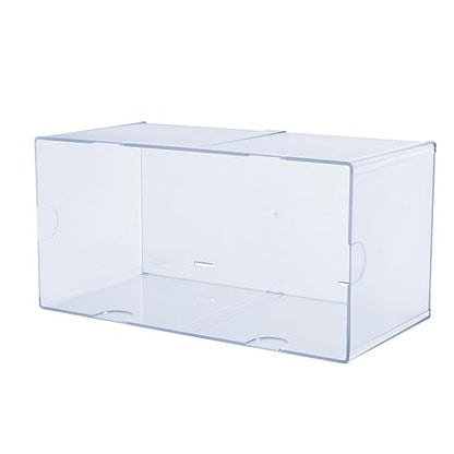 Deflecto Stackable Open Cube Organizer, Desk and Craft Organizer, Clear, Large, 6"W x 6"H x 12"D (350501)