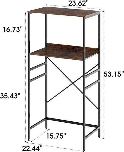 Mini Fridge Shelf Mini Fridge and Microwave Stand Over Mini Fridge Storage Rack Height Adjustable Microwave and Fridge Stand Suitable for Dorm, Kitchens, Offices, Brown