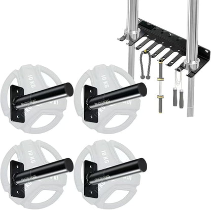 Wall-Mounted Strength Training Plate Storage Rack – Heavy Duty 2” Weight Plate Holder with Foam Padding, Bumper Plate Storage for Home Gym, Garage, and Power Rack.The outer surface of 1-pack and 2-pack products is bright color.4 Pack,6 Pack and 8 Pack ...