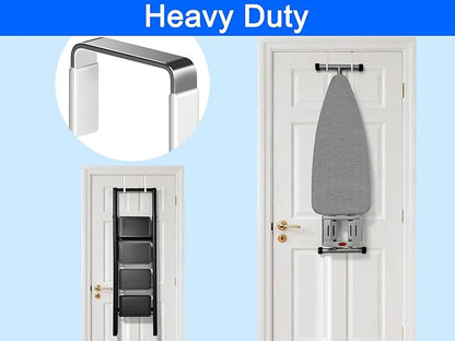 Over The Door Metal Hooks with Plastic Coating 5.5" Fit 0.5" to 2" Wide Door 4 Pcs Heavy Duty Single Towel Robe Rack Wreath Bathroom Shower Hanger Shoe Organizer Ironing Board Short White