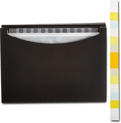 Amazon Basics Expanding Accordion File Organizer, Letter Size, 13 Compartments, Large Capacity Document Storage, Waterproof, Black, 1-Pack