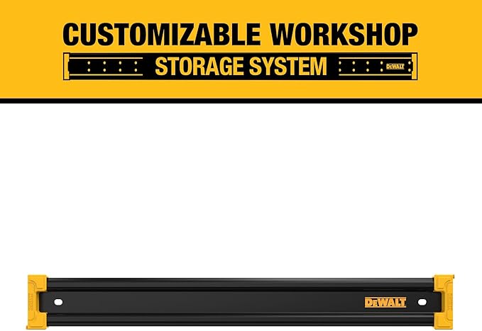 DEWALT Tool Organizer, Mount on Workbench, 20 Inch, Compact Metal Rail, DEWALT Workshop Storage System Compatible (DWST82827)