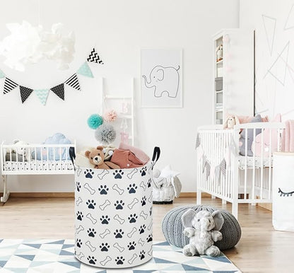 Kids Laundry Hamper,Laundry Basket,Baby Boy Nursery Hamper,Waterproof Storage Bin,Clothes Organizer,Toys Bin,Room Decor(Paw)