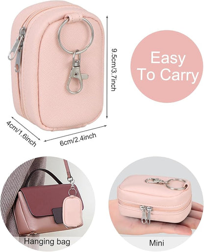 Chapstick Holder Bag Small Lip Balm Sleeve Pouch Lipstick Portable Storage Bag Lip Gloss Case With Hook Accessories