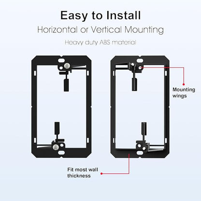 Iwillink Low Voltage Mounting Bracket (1-Gang, 5 Pack) for Single Gang Wall Plate, Telephone Wires, Network Cables, HDMI, Coaxial, Speaker Cables