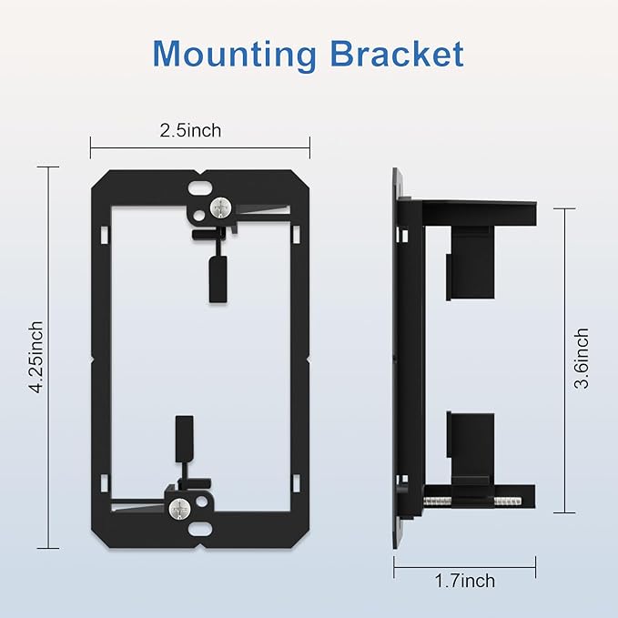 FGB 10Gbps Ethernet Wall Plate, 6 Port CAT6 Wall Plate and Jack, RJ45 Ethernet Wall Outlet with Single Gang Low Voltage Mounting Bracket