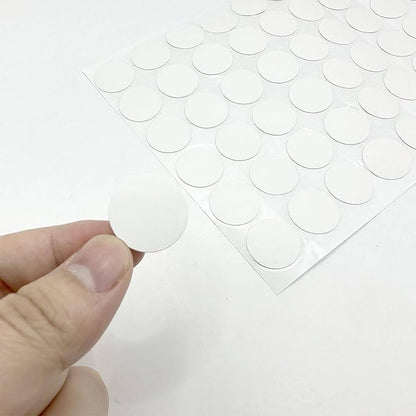 3 Sheets 290 Pcs Screw Hole Cover Stickers, 12 mm/15 mm/21 mm White Screw Covers Self-Adhesive Caps Wood Stickers for Furniture (White)