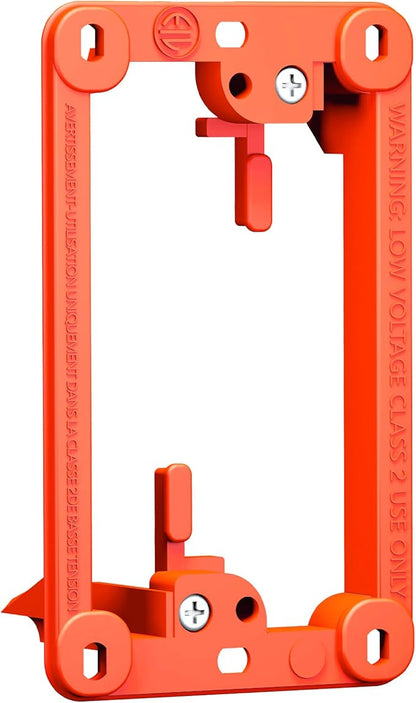 BestMounts Low Voltage Mounting Bracket 1 Gang, 1 Pack for Single Gang Wall Plate, Telephone Wires, Network Cables, HDMI, Coaxial, Speaker Cables - Low Voltage Box Cable Wall Plate Bracket, Mud Ring