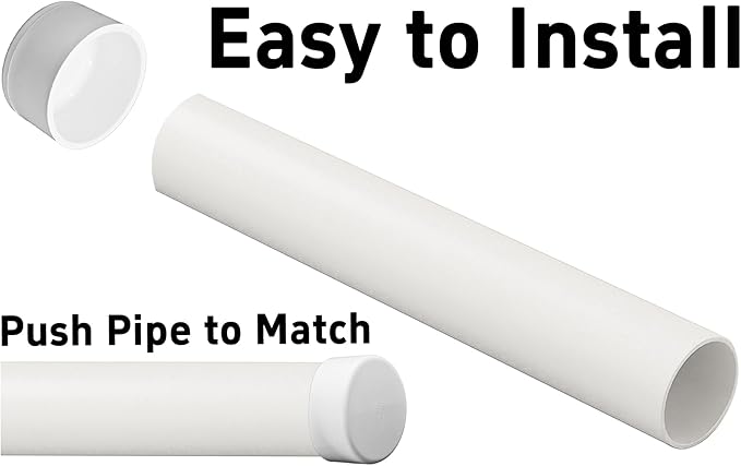 4 Inch PVC End Caps(Not SCH40), White Furniture Grade Socket Plugs Adapter, PVC Pipe Fitting Covers for Greenhouse Frames & Shelving Systems(110mm Inner Diameter)