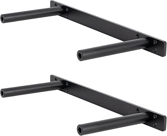 Floating Shelf Bracket ,Hidden Shelf Brackets (2 Pcs Additional Brackets 16 Inch -NO Kits), Matte Black