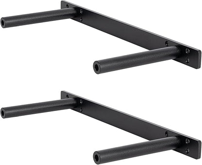 Floating Shelf Bracket ,Hidden Shelf Brackets (2 Pcs Additional Brackets 16 Inch -NO Kits), Matte Black