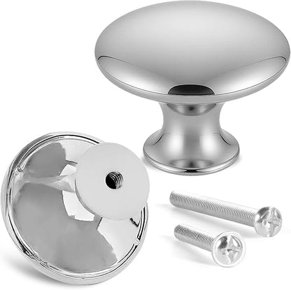 Romeda 18 Piece Drawer Knobs, Silver Cabinet Knobs with Screw, 30mm Drawer Pulls for Dresser, Kitchen, and Cabinet Drawers