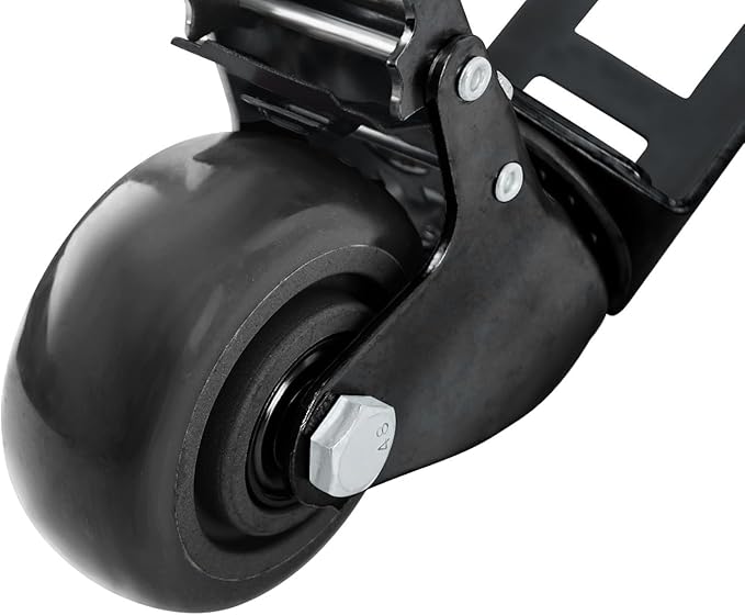 4PCS Storage Rack Caster Wheels,3" Heavy Duty Locking Caster Wheels Warehouse Shelf & Storage Racks Accessories,Fit for Boltless Self Locking Shelving Racks,500LB Capacity(Black)