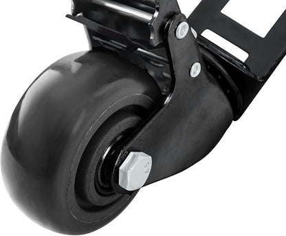 4PCS Storage Rack Caster Wheels,3" Heavy Duty Locking Caster Wheels Warehouse Shelf & Storage Racks Accessories,Fit for Boltless Self Locking Shelving Racks,500LB Capacity(Black)