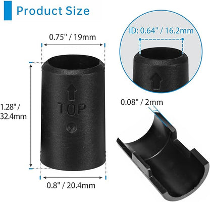 16mm Wire Shelf Clips – Jamiikury Black Plastic Shelf Lock Clips for Metric 16mm Posts Only – Check Size Before Purchasing - 24pcs (12 Pairs)