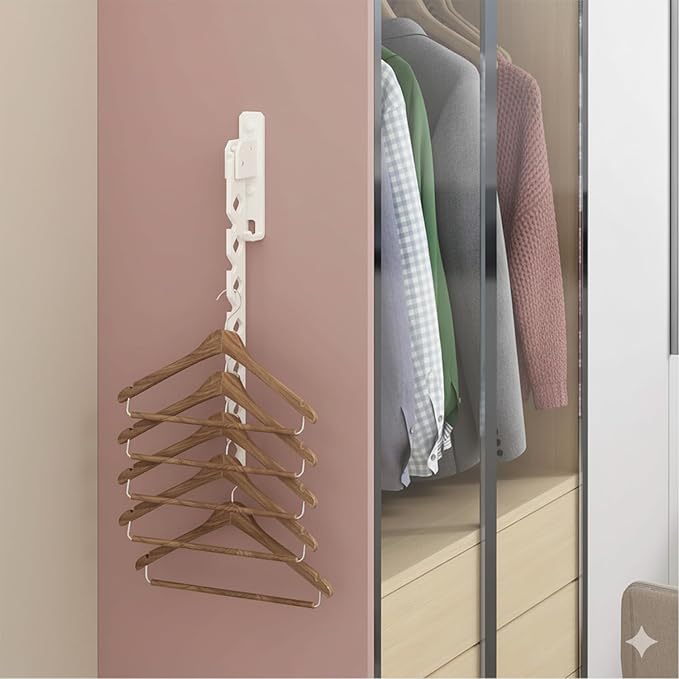 Wall Mounted Clothes Drying Rack – Foldable Aluminum Laundry Hanger with 3 Adjustable Angles, 90° Space-Saving Design, Heavy-Duty for Bathroom, Laundry Room & Small Spaces (White, 1 Pack)