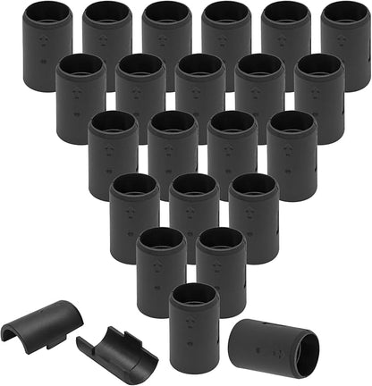 Luomorgo 24 Pcs 3/4 Inch Wire Shelf Clips, Plastic Shelf Lock Clips for 3/4" Post Shelving, Heavy Duty Wire Shelving Clips Replacements for Shelves, Racks (Black)