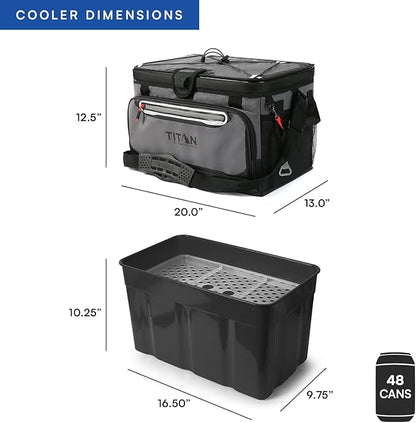 Titan by Arctic Zone Deep Freeze Cooler - Zipperless Hardbody Cooler - Deep Freeze Insulation, HardBody Liner, and SmartShelf
