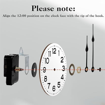 2Pcs Clock Mechanism Replacement Battery Operated Silent Clocks Kit Include Clock Hands DIY Repair Parts Shaft Length 16mm(20/32 inches) and 22mm(29/32 inches)