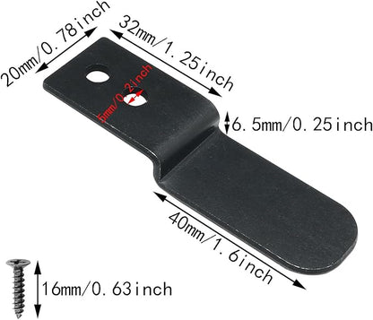 4PCS Black Z Shaped Corner Bracket Iron Right Angle With Screws for Shelf Picture Furniture Frame Z Shape Braces Support Fastener