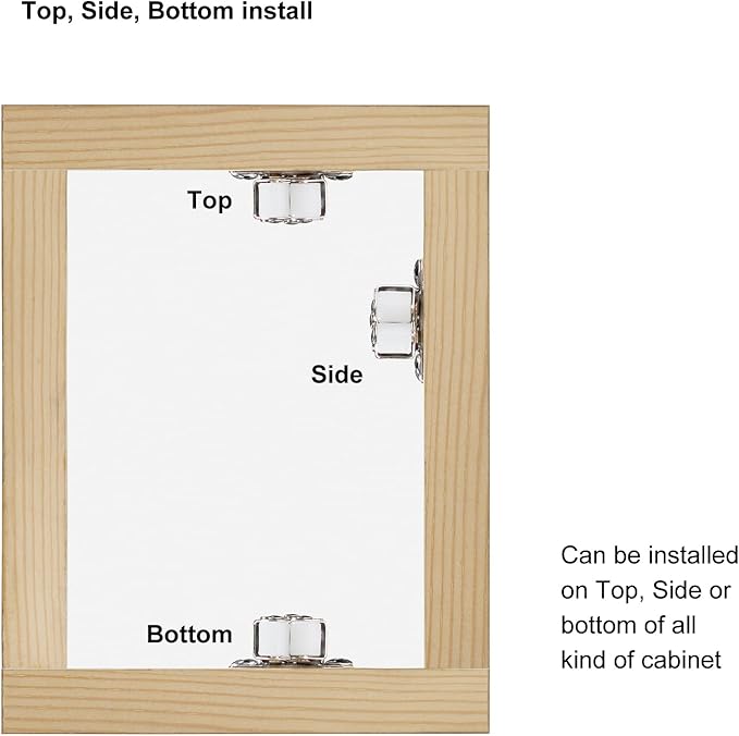 4 PCS Cabinet Latch Double Roller Catch Hardware for Cupboard Closet Cabinet Door Latches and Catches, Nickel