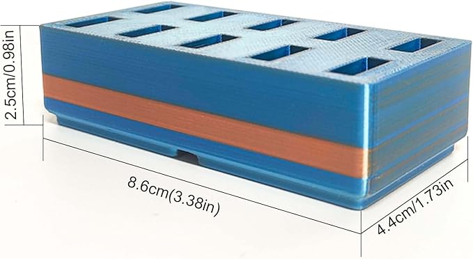 JBOS 10 Slot USB Flash Drive Holder Stand, Desktop Organizer Rack for Memory Sticks, Jump Drives & Electronic Accessories, Office Desk Storage, Mixcolor