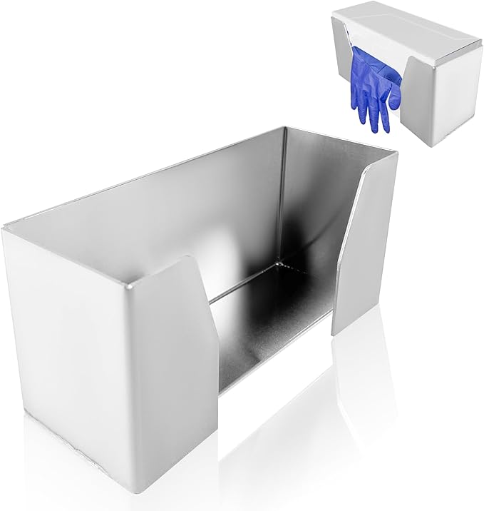 Wall Mount Storage Dispenser Holder Aluminum Latex Glove Box Dispensers Suitable for Garage Enclosed Trailer Work Shop