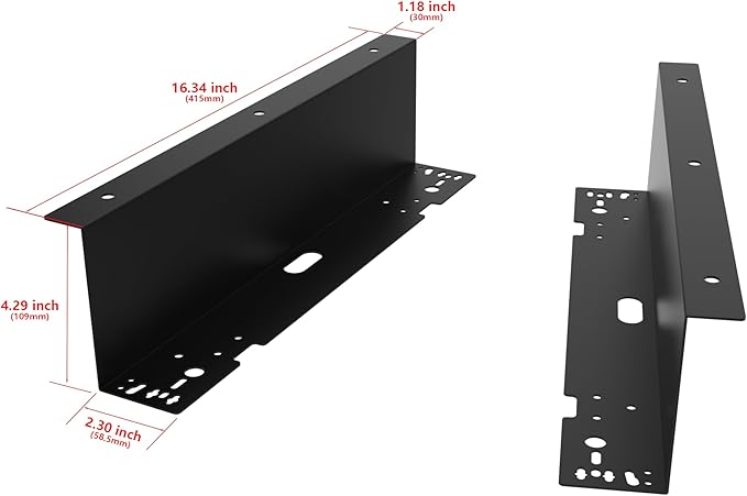 HK SYSTEMS Universal Under Counter Mounting Metal Bracket for All Cash Drawers Sizes, Black Color
