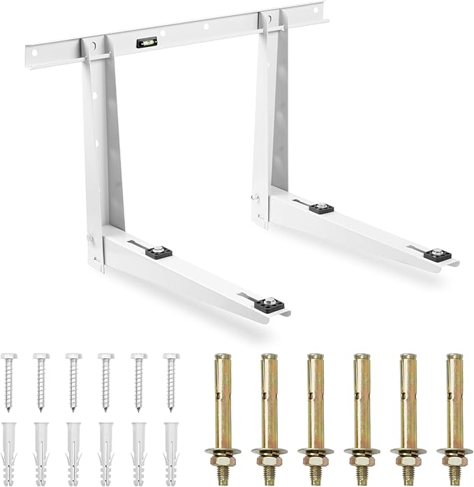 Della Outdoor Wall Mounting Bracket for Ductless 6000-36000 BTU Mini Split, Compressor and Heat Pump System, Easy to Install Universal Heavy Duty Mini Split Bracket, Supports up to 485 LBS