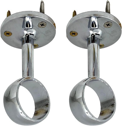 Desunia Die-Cast Mid Hanger for Chrome Round Closet Rod | 2 Pack