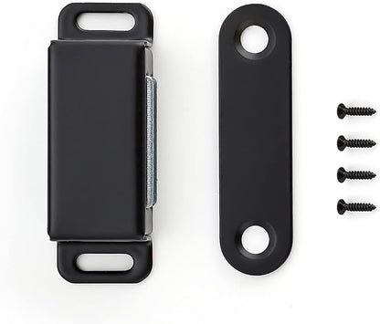 Ravinte 30 Pack Black Magnetic Door Catch, Matte Black Cabinet Magnets, Strong Magnetic Catch Latch for Kitchen Cabinets, Drawers & Cupboards, Stainless Steel Closures