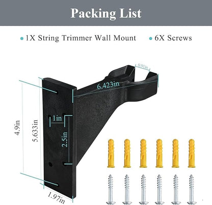 Premium Heavy-Duty Wall Hanging Holder for Garden Power Tools, Garage Storage Organizer, Storage Hooks for Trimmer, Holds up to 300lbs, Fits EGO 56V Trimmer and Edger, Ego Power/Edger(1Pcs/6-Hole)