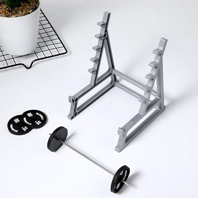 Squat Rack Pen Holder for Desk, Fun Desktop Accessories for Office, Barbell Gym Themed, Mini Pen Organizer Unique for All Fitness Enthusiasts and Weightlifting Fans Pencil Holders for Funny Gift