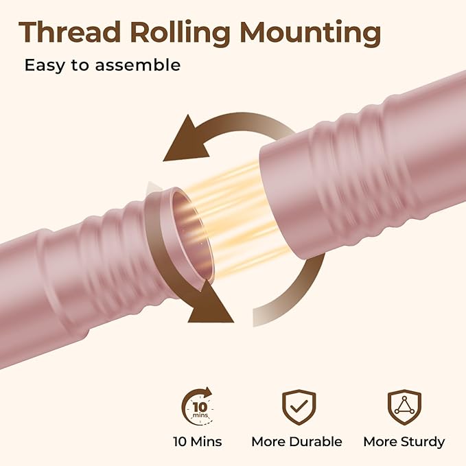 Clothes Rack, Clothing Rack for Hanging Clothes, Rolling Garment Rack Sturdy Coat Rack Portable Wardrobe Rack Metal Closet Rack for Bedroom Laundry Living Room, Pink