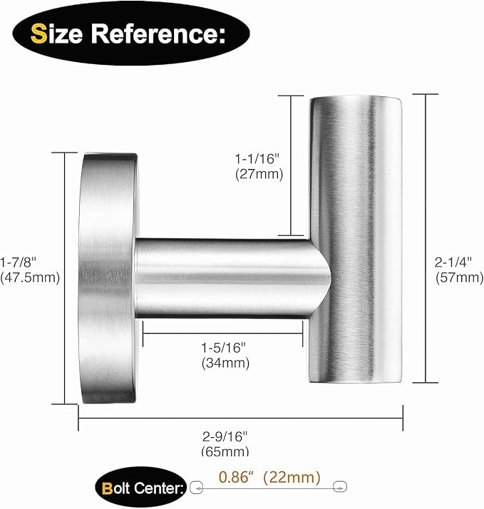 Nolimas Bathroom Towel Hooks, SUS 304 Stainless Steel Coat Hook Round Clothes Towel Coat Robe Hook Cabinet Closet Door Sponges Holder for Bath Kitchen Garage Hotel,Wall Mounted, Brushed Nickel, 4Pack