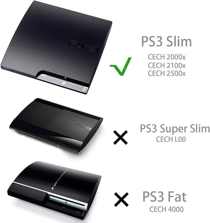 Monzlteck Wall Mount for PS3 Slim,Steel Mount Wall Holder Bracket for PlayStation 3(CECH 2000-2500),Space Saving,wp3-s
