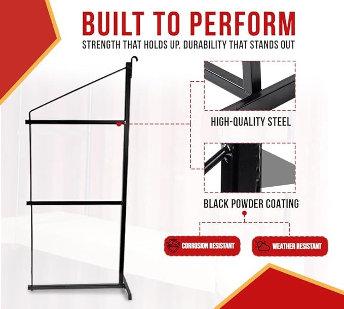 Mytee Products 2 Pack of 3 Tier Shipping Container Shelving Bracket with 18"(D) x 60"(H) - Black Powder Coated Steel Shelf Brackets for Heavy Duty Trailer Containers - Easy to Assemble & Remove