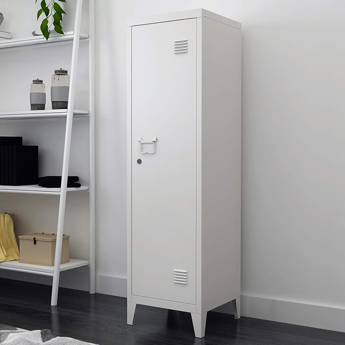 MIOCASA Metal Cabinet Home Office Storage Cabinets with Doors and Shelves Lockable File Cabinet Organizer Coat Lockers for Kids