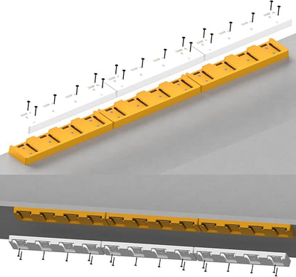 Battery Rack Compatible with DeWalt 20V Battery Holder, Mount 4 Slot Bulk Battery Garage Tool, Tools for Dewallt 20v , Wall Display Hook Holder (Yellow-1pc)