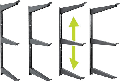 Heavy Duty Wood and Lumber Storage Rack (2-Pack), Holds Up To 960 lbs - Easy to Install Mounted Rack - Steel Construction Storage Solution For Garage, Basement & Pantry by Delta Cycle