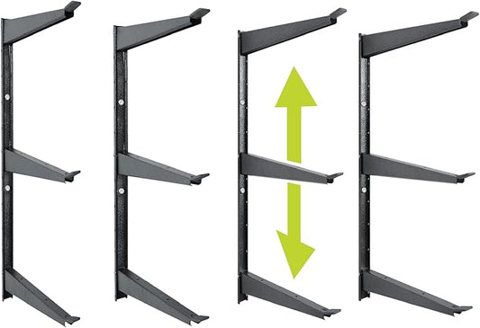 Heavy Duty Wood and Lumber Storage Rack (2-Pack), Holds Up To 960 lbs - Easy to Install Mounted Rack - Steel Construction Storage Solution For Garage, Basement & Pantry by Delta Cycle