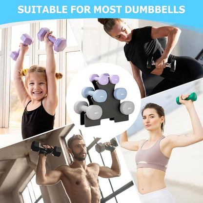 Dumbbell Rack Stand Only, A-Frame Dumbbell Storage Rack with Handle, Tree Shape Compact Weight Hold, Multilevel Weight Storage Organizer for Home Gym Workout
